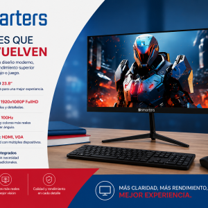 Monitor de Escritorio 23,8" - Negro SM-DM238B - Smarters